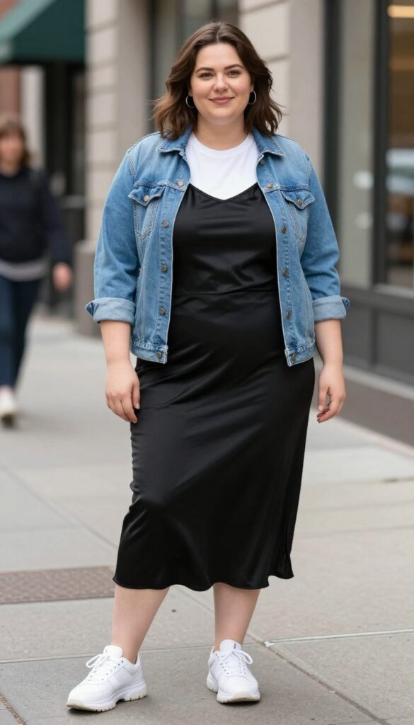 9. Slip Dress with a T-Shirt Underneath