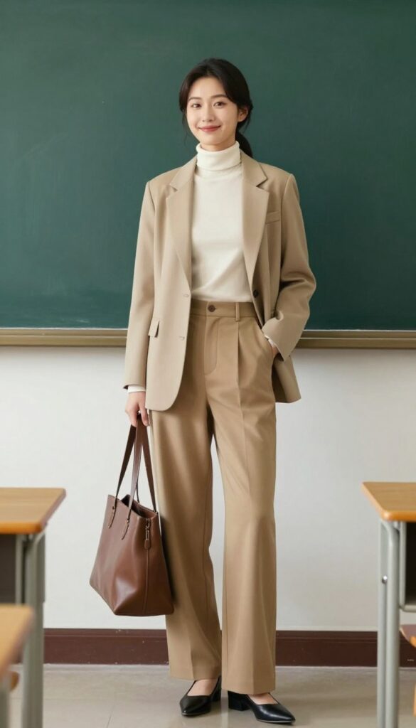 4. The Wide-Leg Trousers + Fitted Top