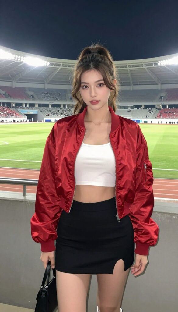 14. Bomber Jacket & Mini Skirt