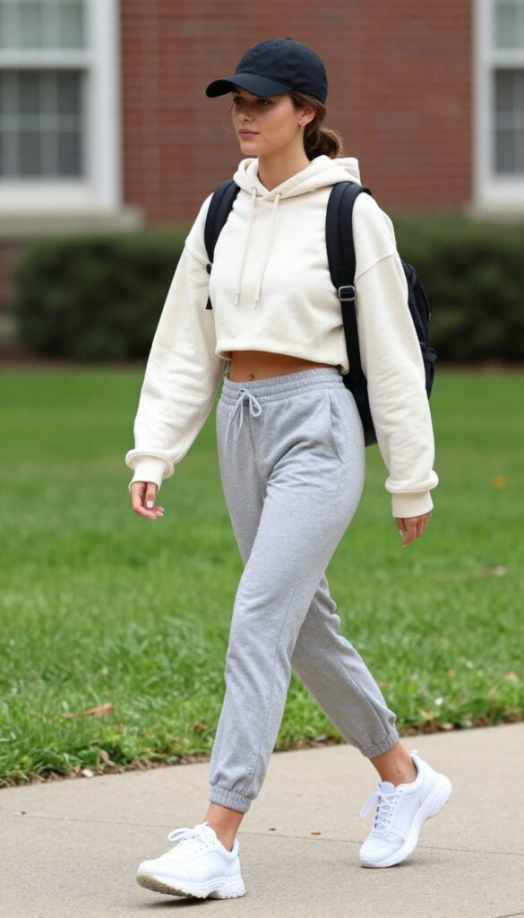 4. The Athleisure Moment: Joggers and a Cropped Hoodie