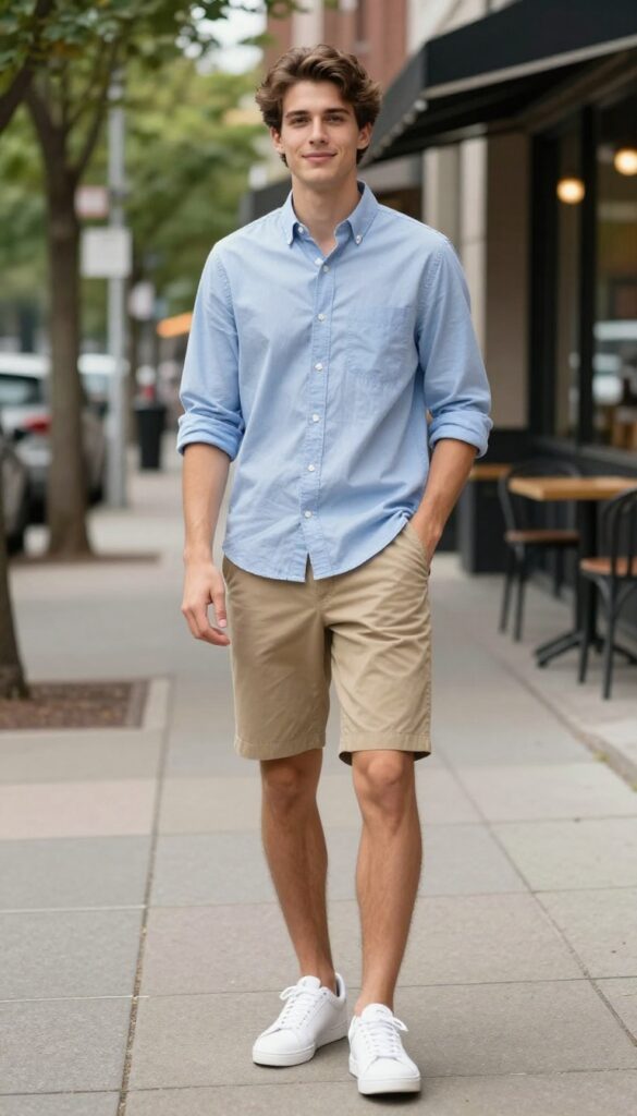 10. The Oxford Shirt With Shorts