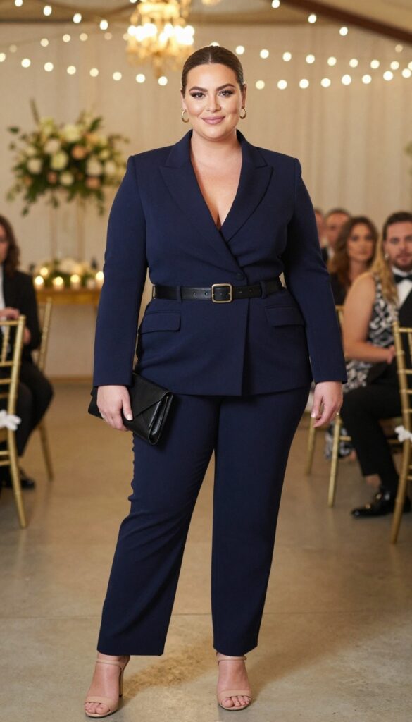 2. Wide-Leg Jumpsuit with Statement Belt