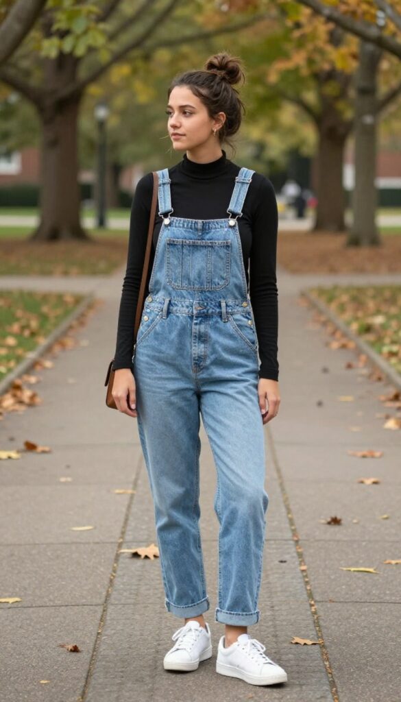 7. Turtleneck and Overalls