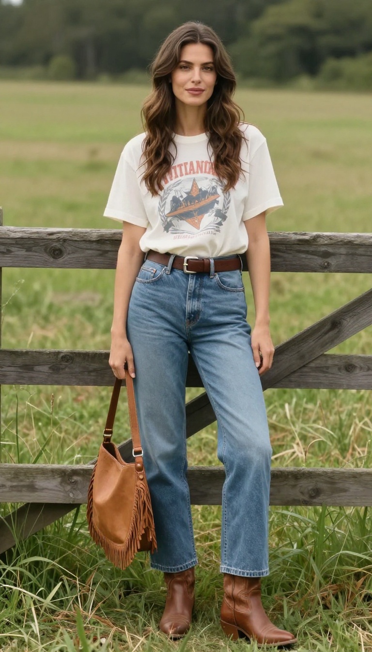 1. Classic Denim and Boots Combo
