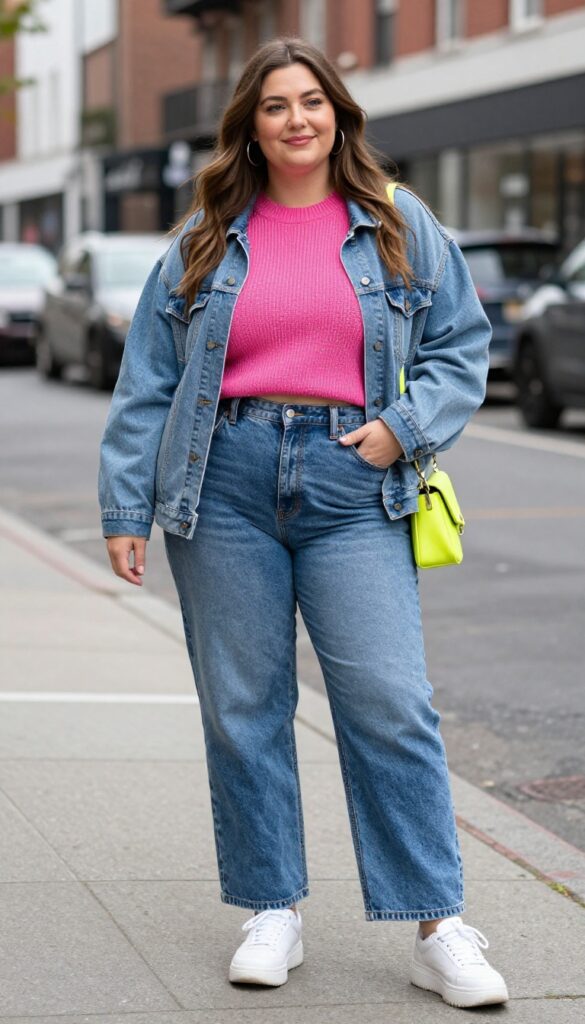 3. Acid-Wash Mom Jeans with a Crop Top