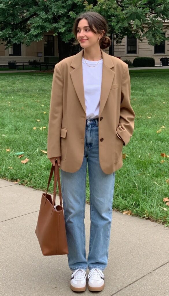 7. Blazer and T-Shirt