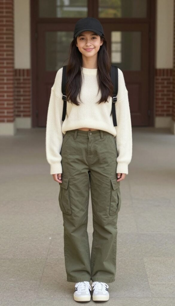 7. Cargo Pants and a Cropped Sweater
