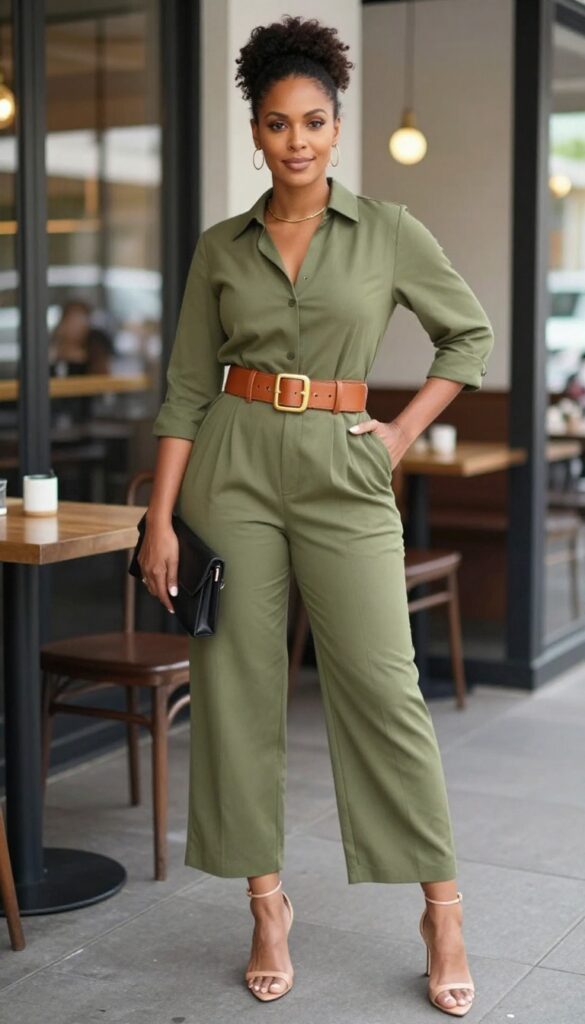 6. Tailored Jumpsuit with Statement Belt