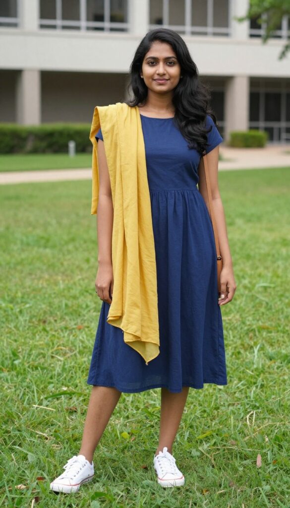 11. Maxi Dress with Dupatta