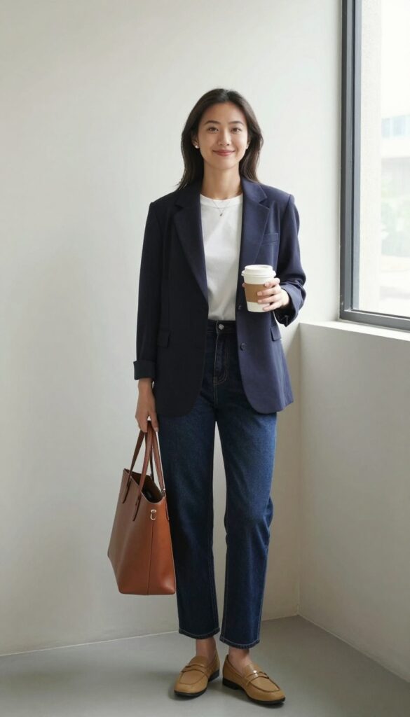 2. The Blazer + Jeans Power Duo