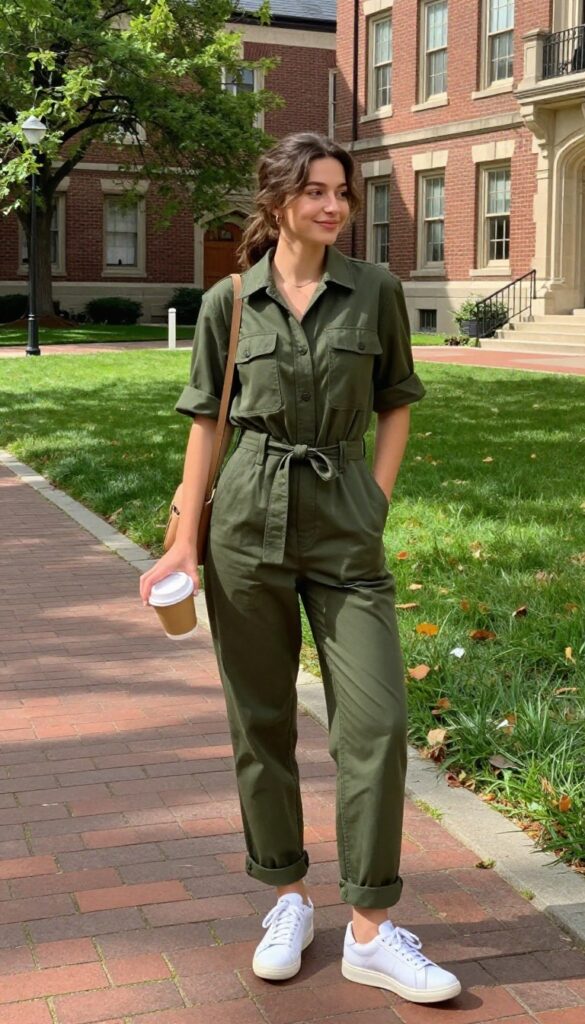 12. Jumpsuit with Sneakers