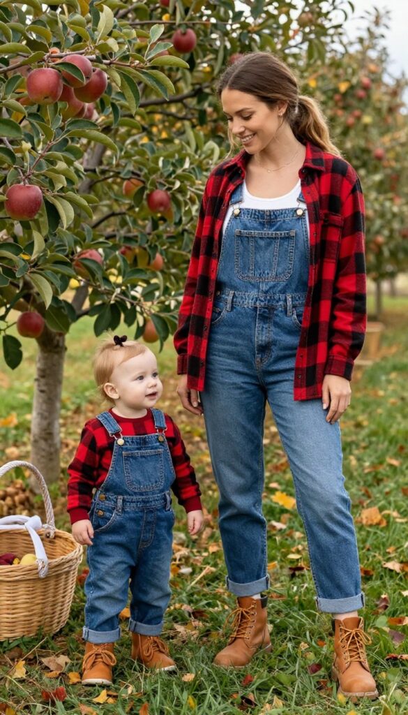 8. Plaid Shirts and Overalls