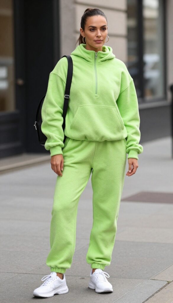 4. Matching Sweatsuit & Statement Sneakers