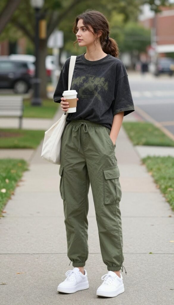 5. Graphic Tee and Cargo Joggers