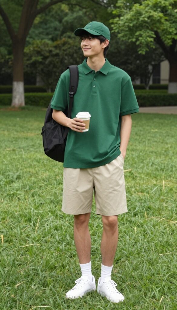11. Polo Shirt with Tailored Shorts