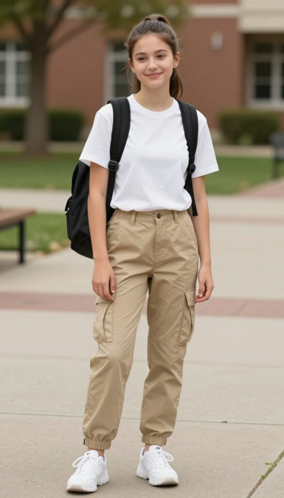 8. Cargo Pants and a Fitted Top