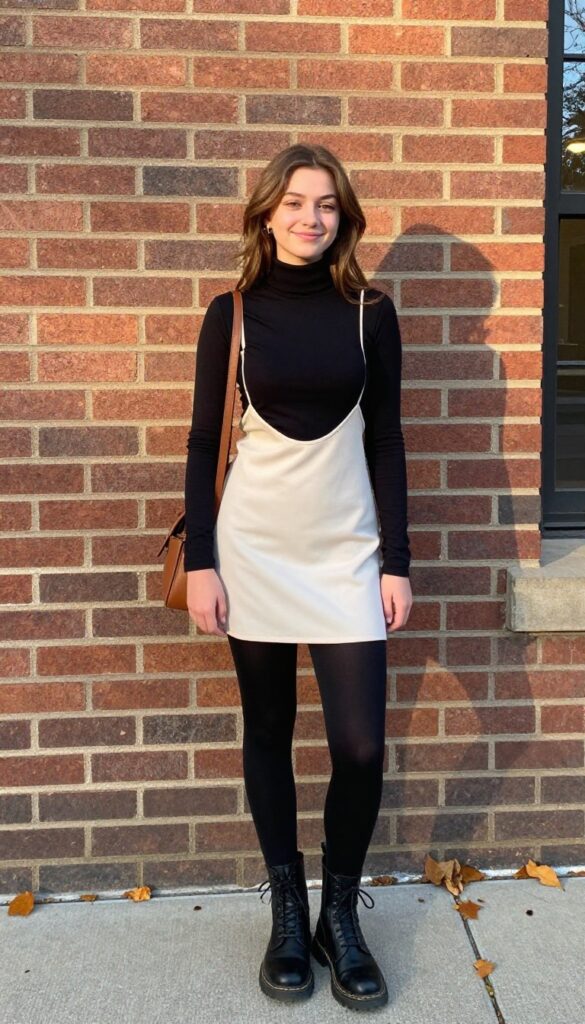 9. Turtleneck Under a Slip Dress