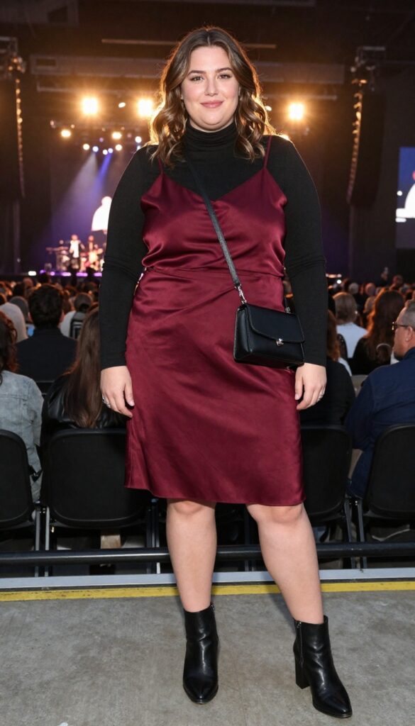 8. Slip Dress with a Turtleneck Underneath and Heeled Boots