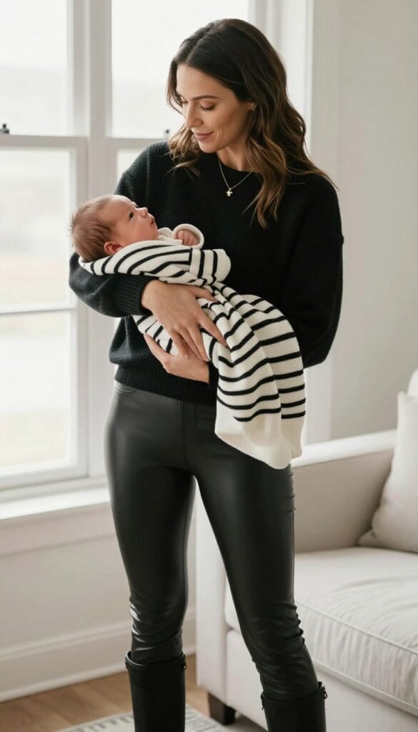 9. All-Black Ensemble with Texture