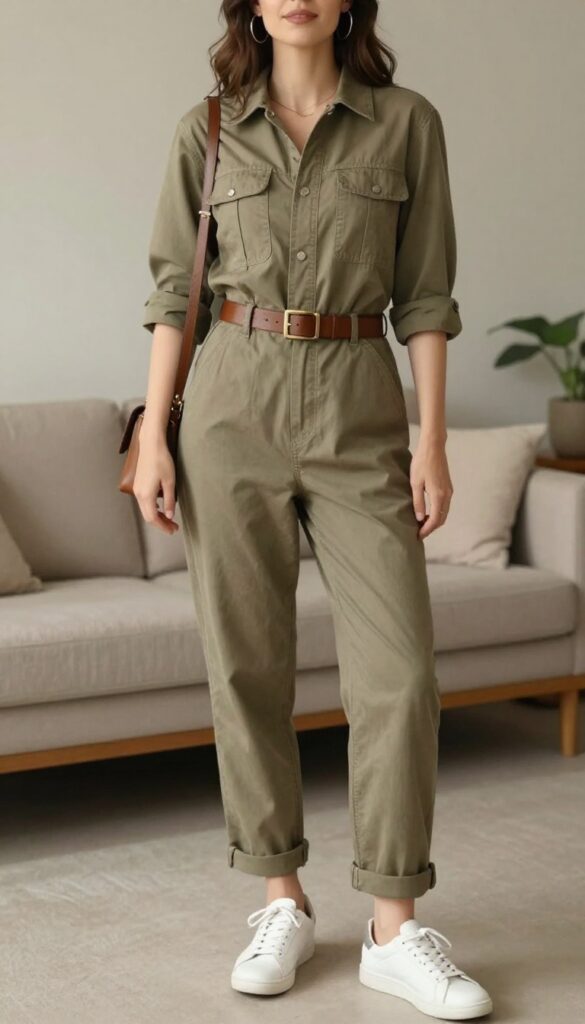 8. The Utility Jumpsuit with a Belt