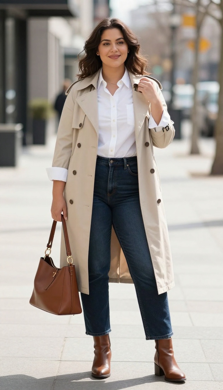 5. The Denim Day: Dark Wash Jeans and a Crisp White Shirt