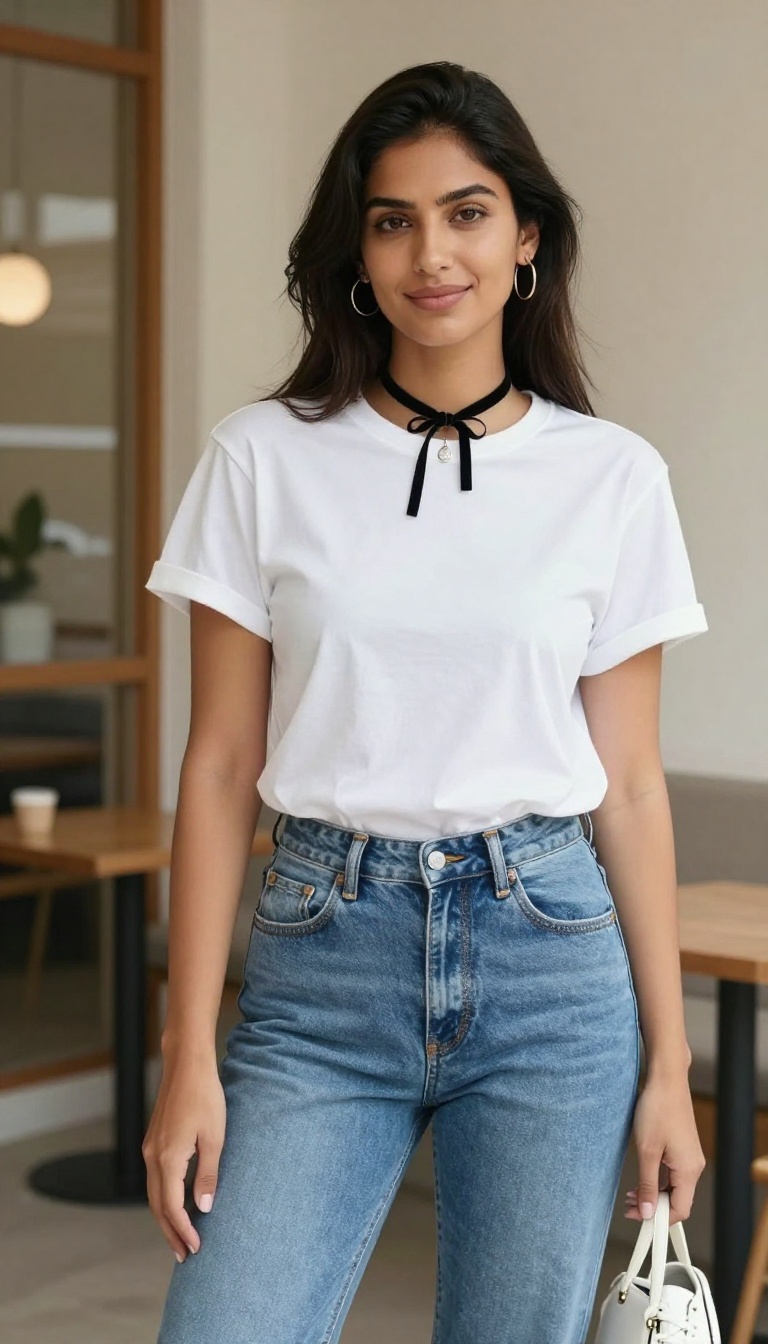12. Choker and a Simple Tee