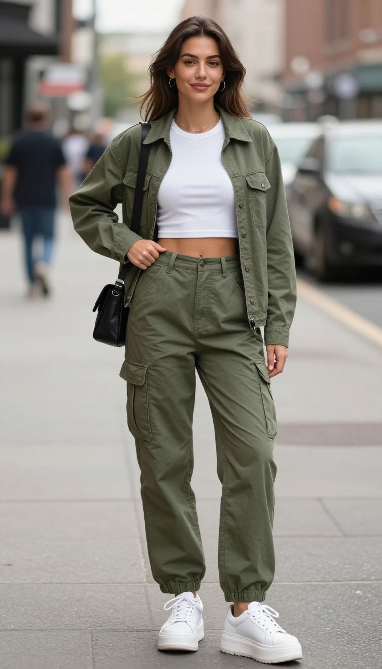 2. Cargo Pants and a Crop Top