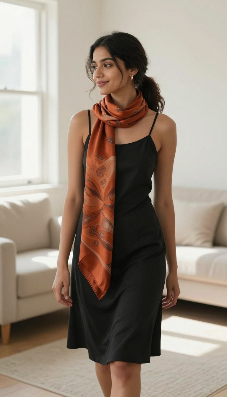 12. Satin Scarf as a Hair Accessory