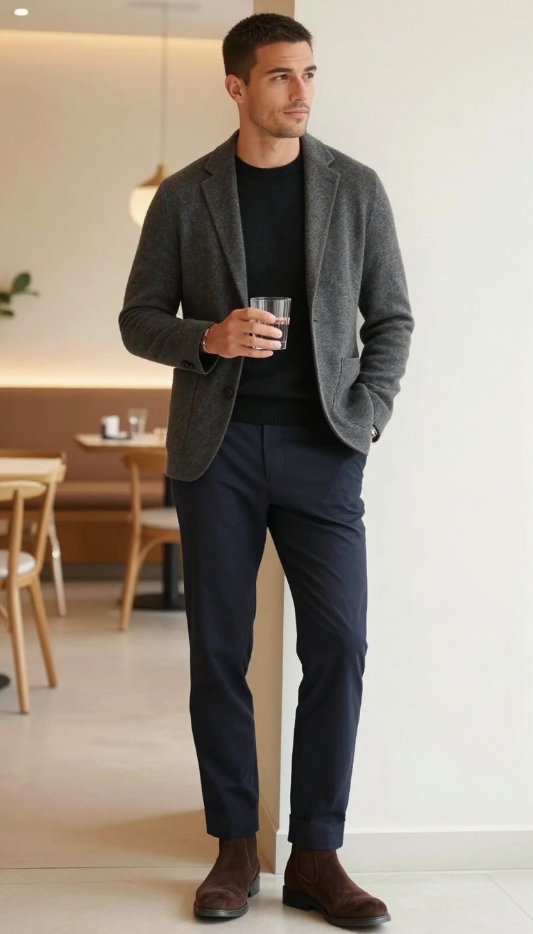 6. The Knit Blazer and Roll Neck