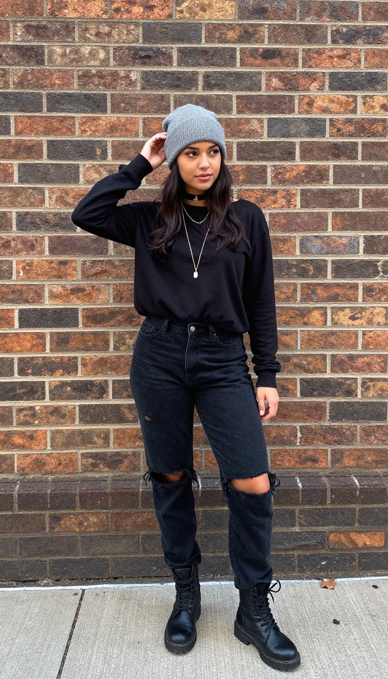 11. Accessorize with Chokers and Beanies