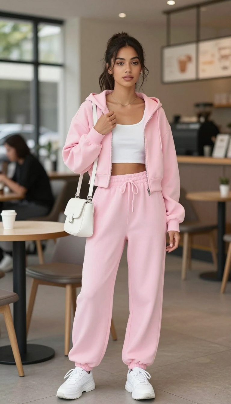 2. Track Pants and a Crop Top