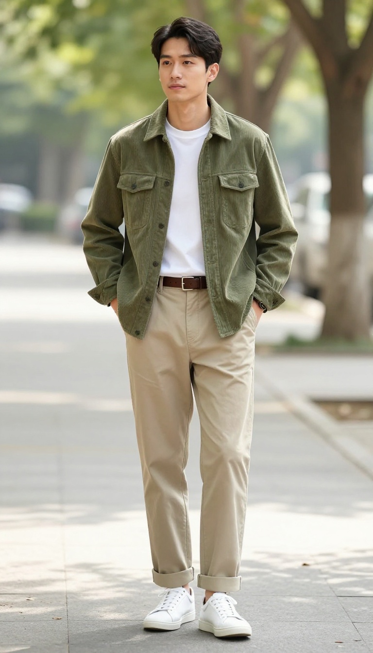 9. The Corduroy Jacket and Khakis