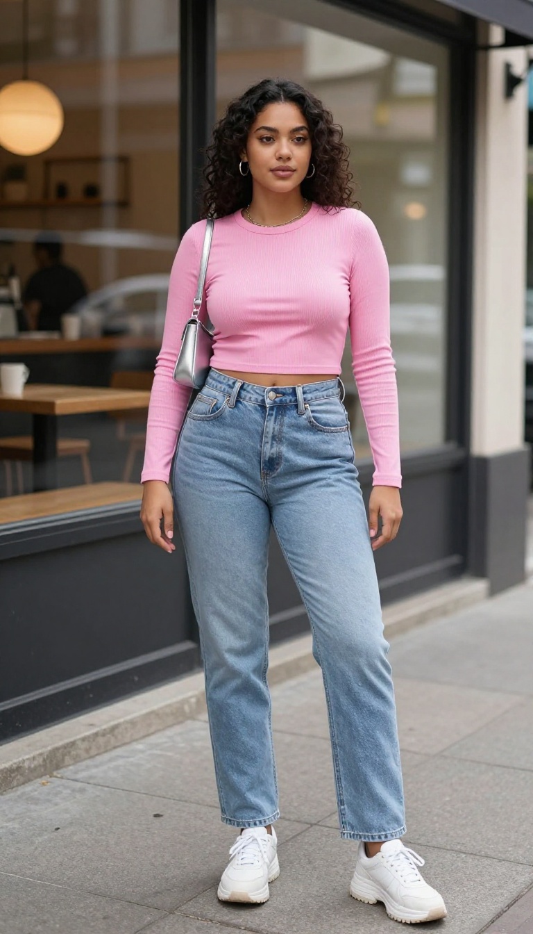 1. Baby Tee & Low-Rise Jeans: The Everyday Classic