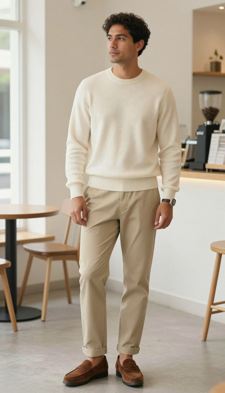 1. The Tailored Blazer and Crewneck Combo