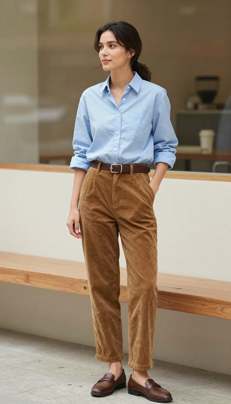 10. The Oxford Shirt and Corduroy Pants