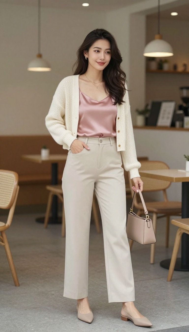 9. Cardigan Over a Camisole