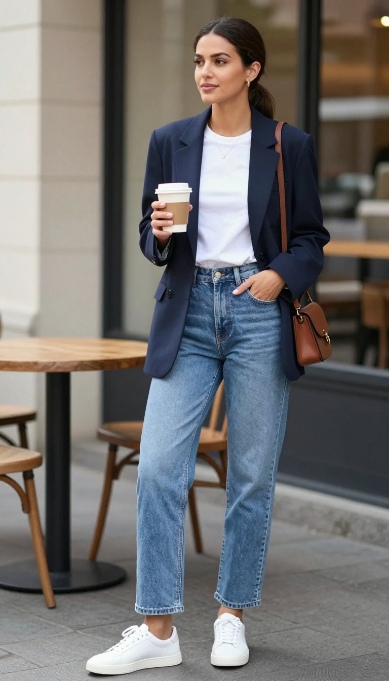 5. The Denim and Blazer Ensemble