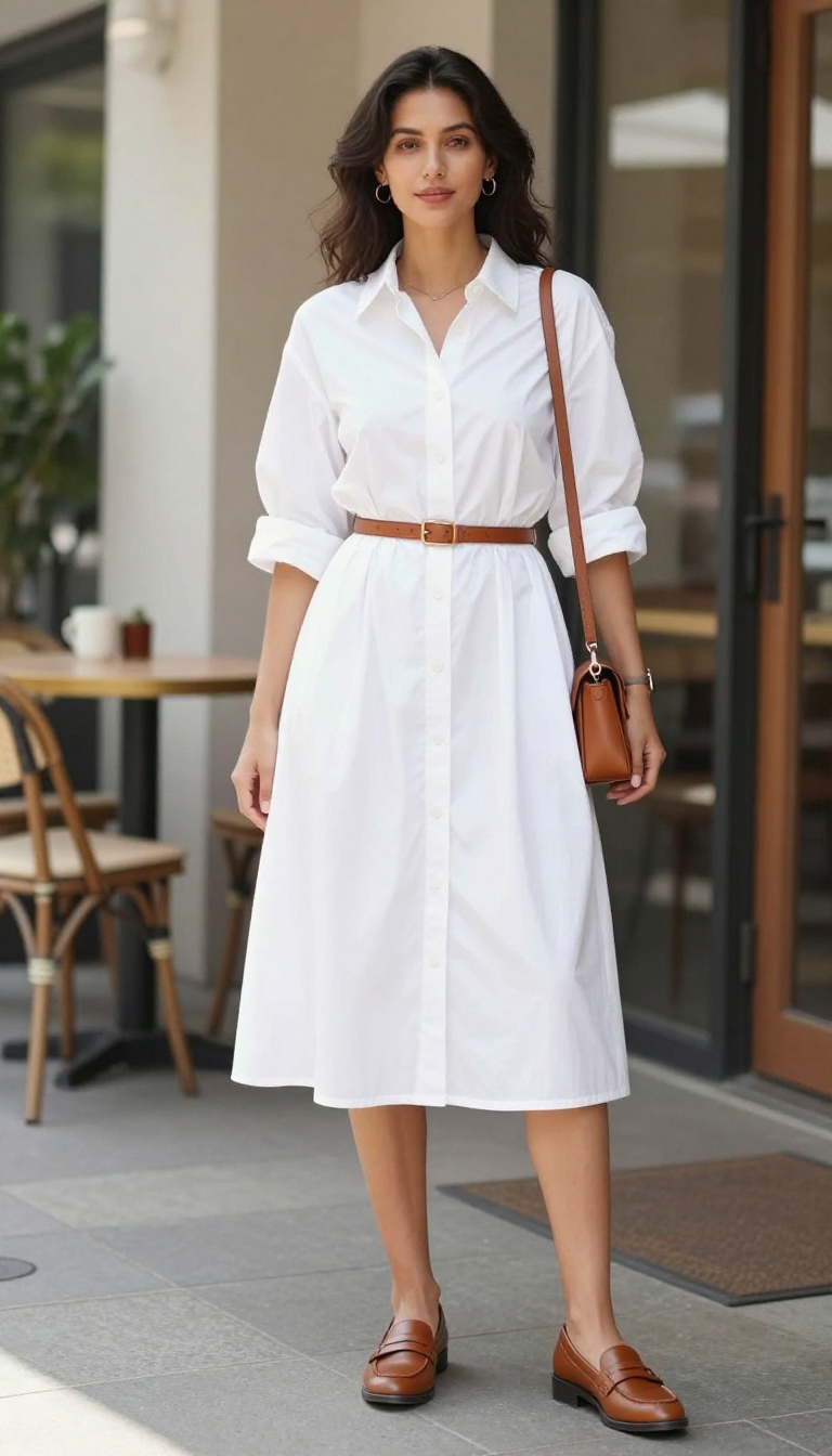 2. The Classic Shirt Dress with a Belt