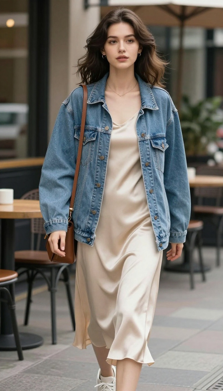 1. Slip Dress and Chunky Sneakers