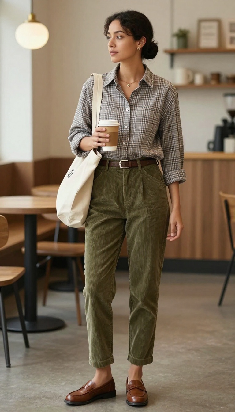 9. The Oxford Shirt and Corduroy Pants