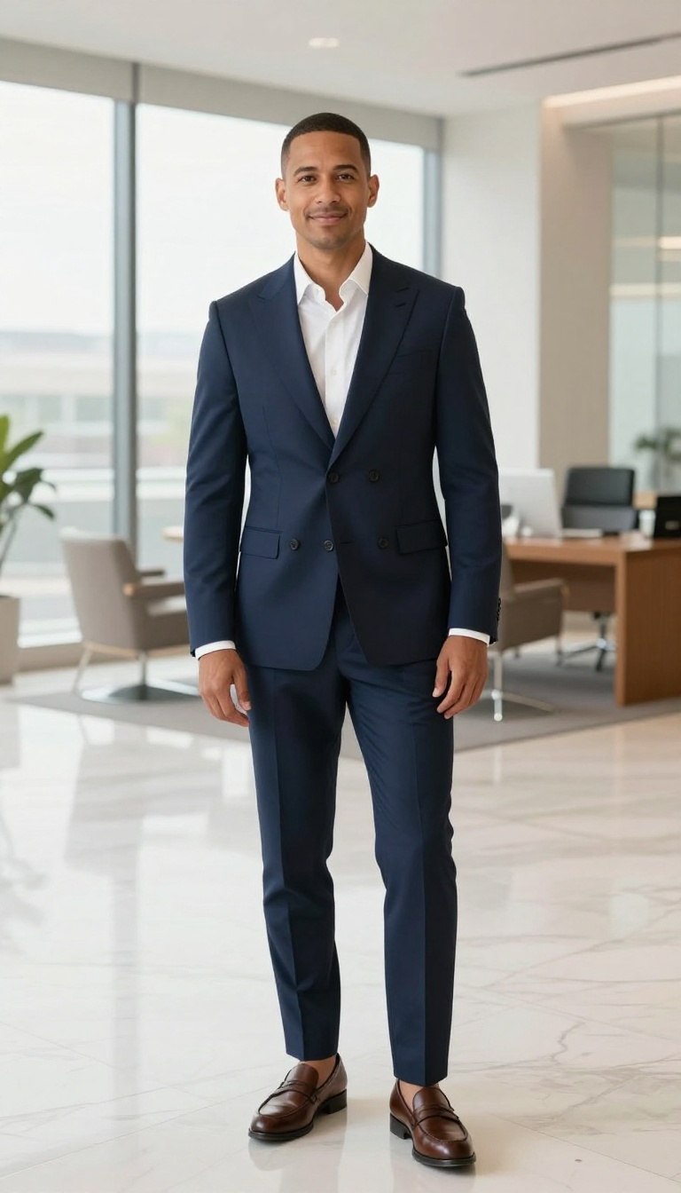 10. The Double-Breasted Suit Without Tie