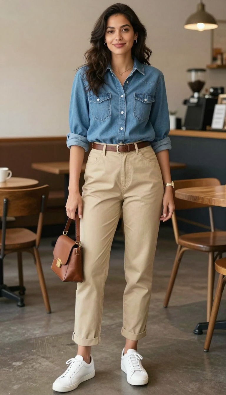 8. The Denim Shirt and Chinos