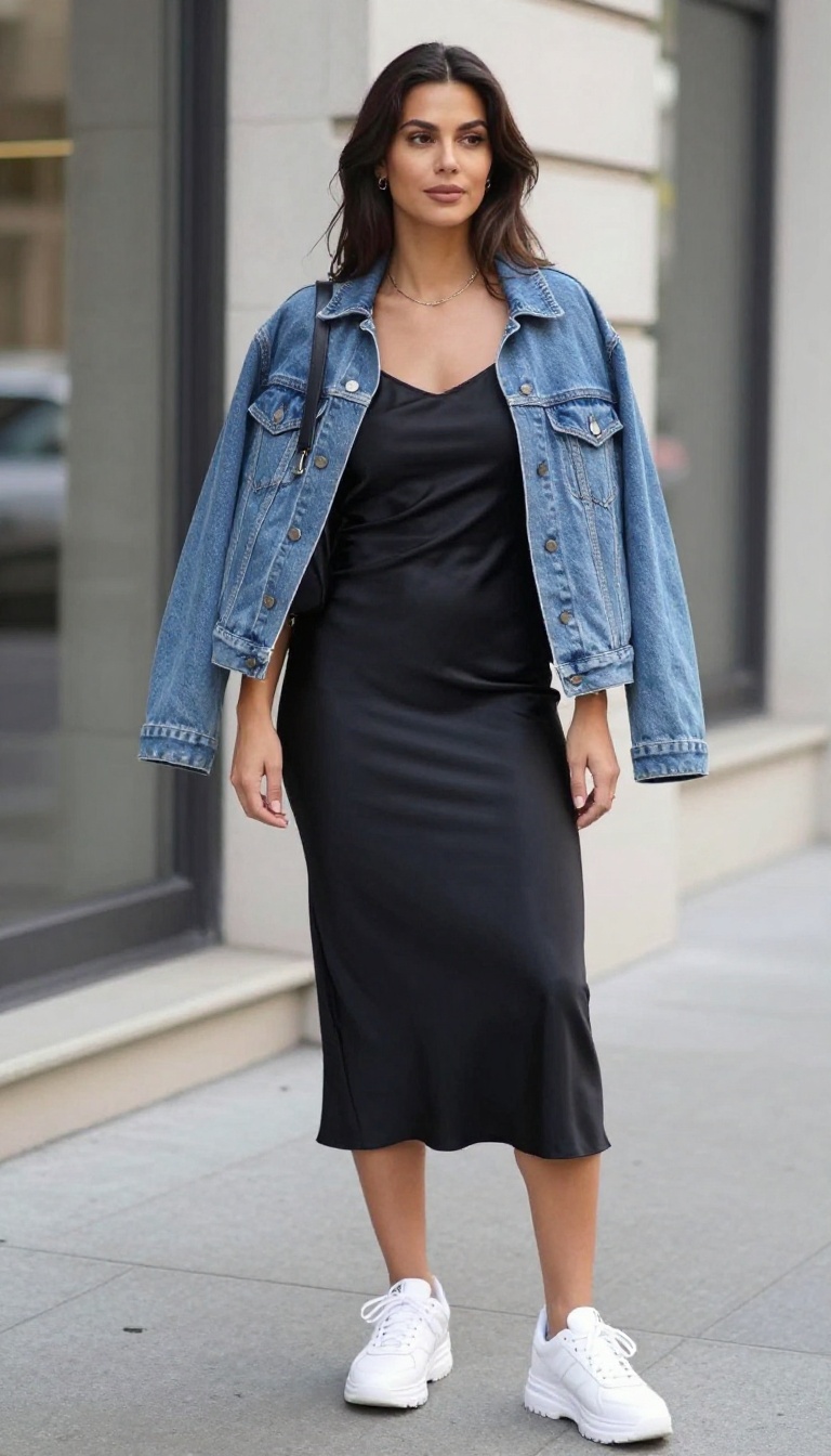 1. Slip Dress + Chunky Sneakers