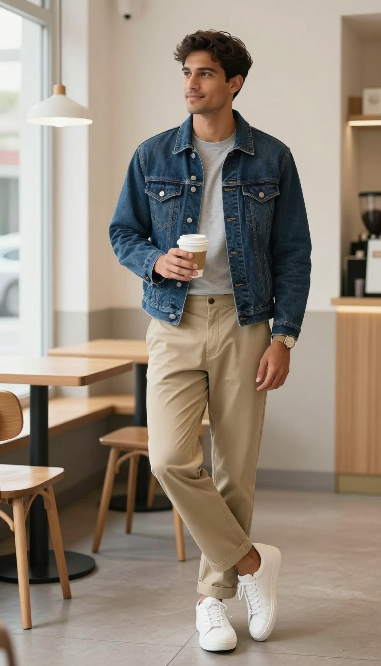 10. The Denim Jacket and Chinos