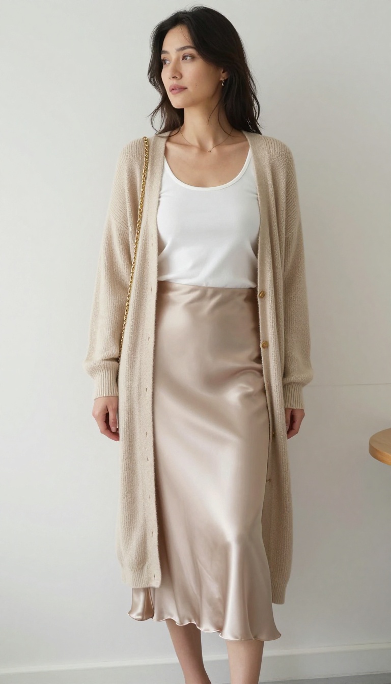 13. The Cardigan and Slip Skirt