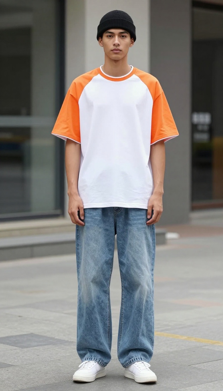 10. Layered Tees and Wide-Leg Denim