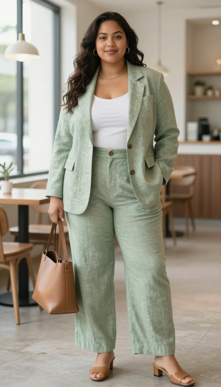4. The Power Suit: Relaxed Blazer and Matching Wide-Leg Trousers