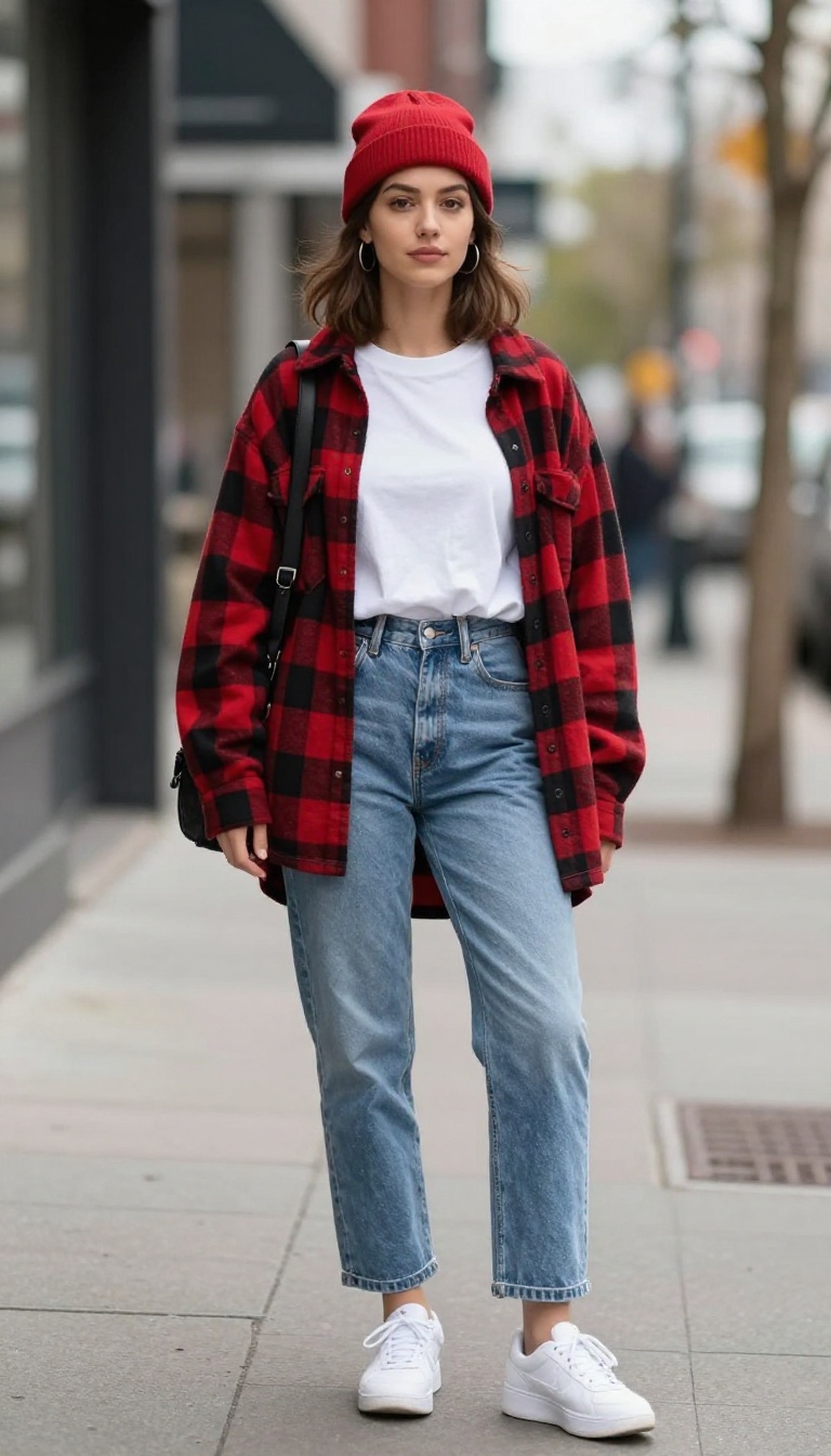 6. Plaid Shirt Tied Around Waist