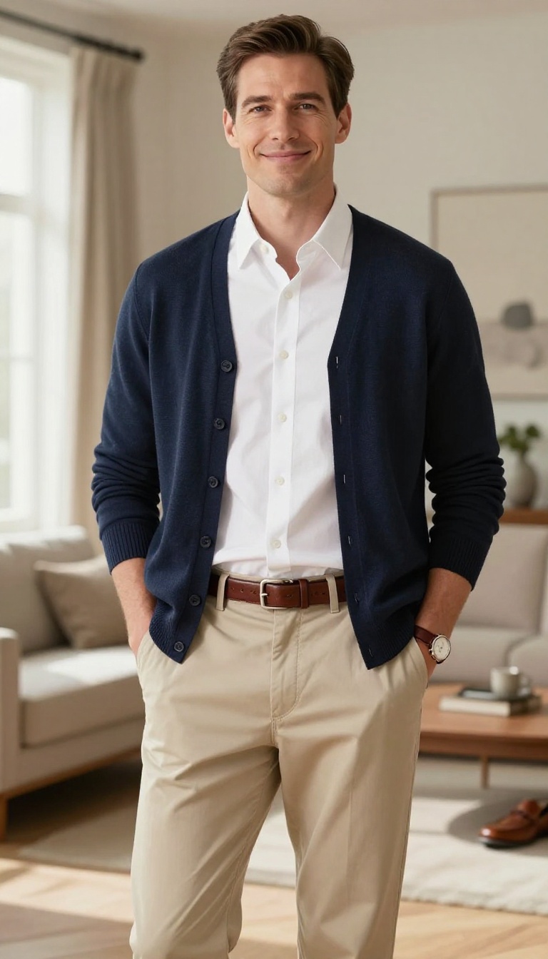 12. The Cardigan and Oxford Shirt