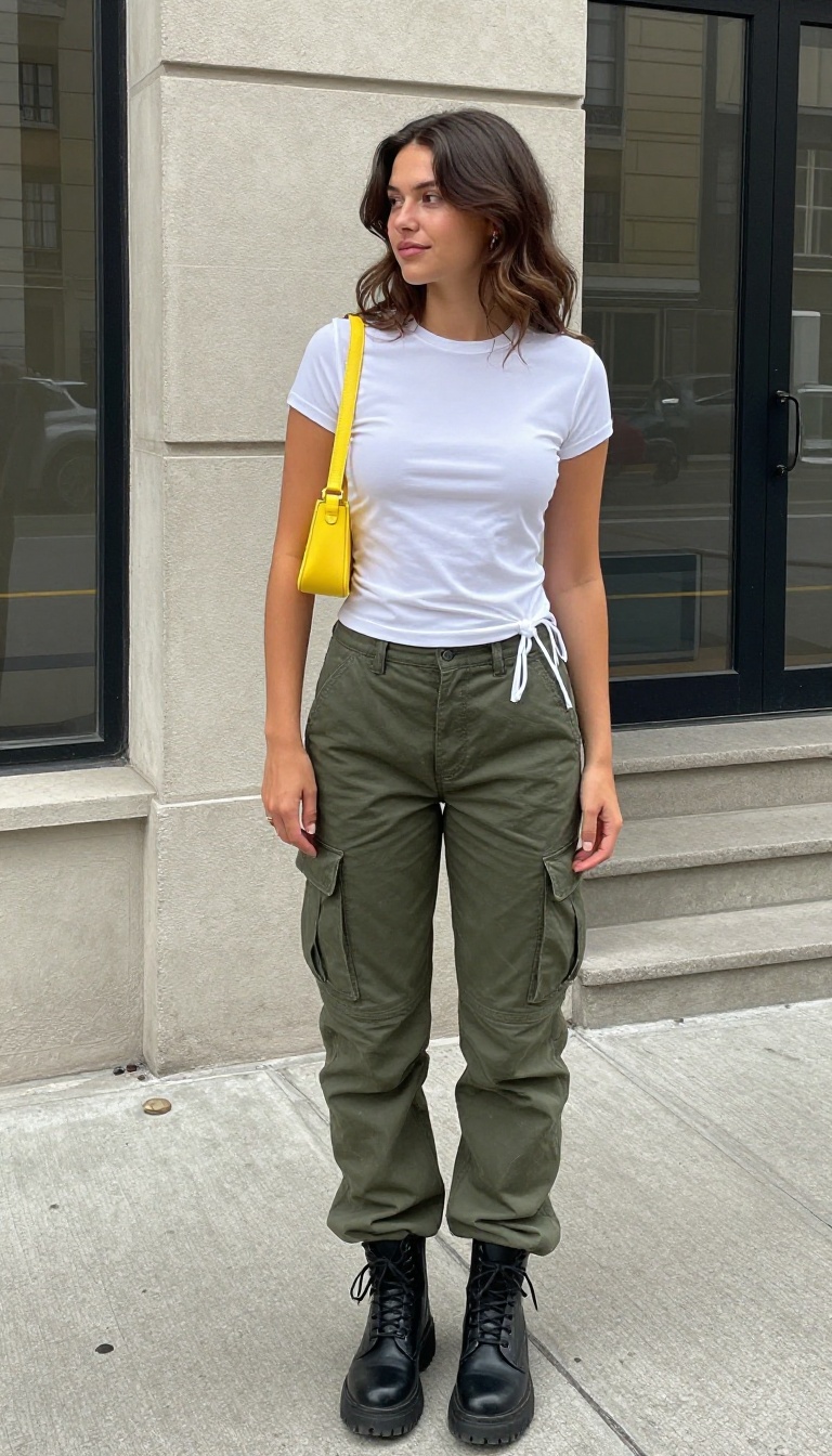 5. Cargo Pants and a Baby Tee